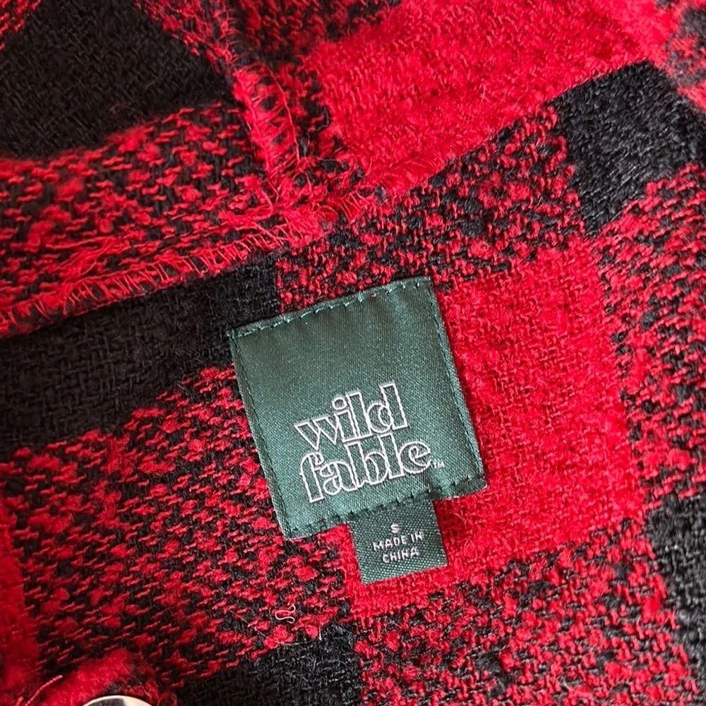 Wild Fable Buffalo Plaid Button-Up Coat - Picture 3 of 6
